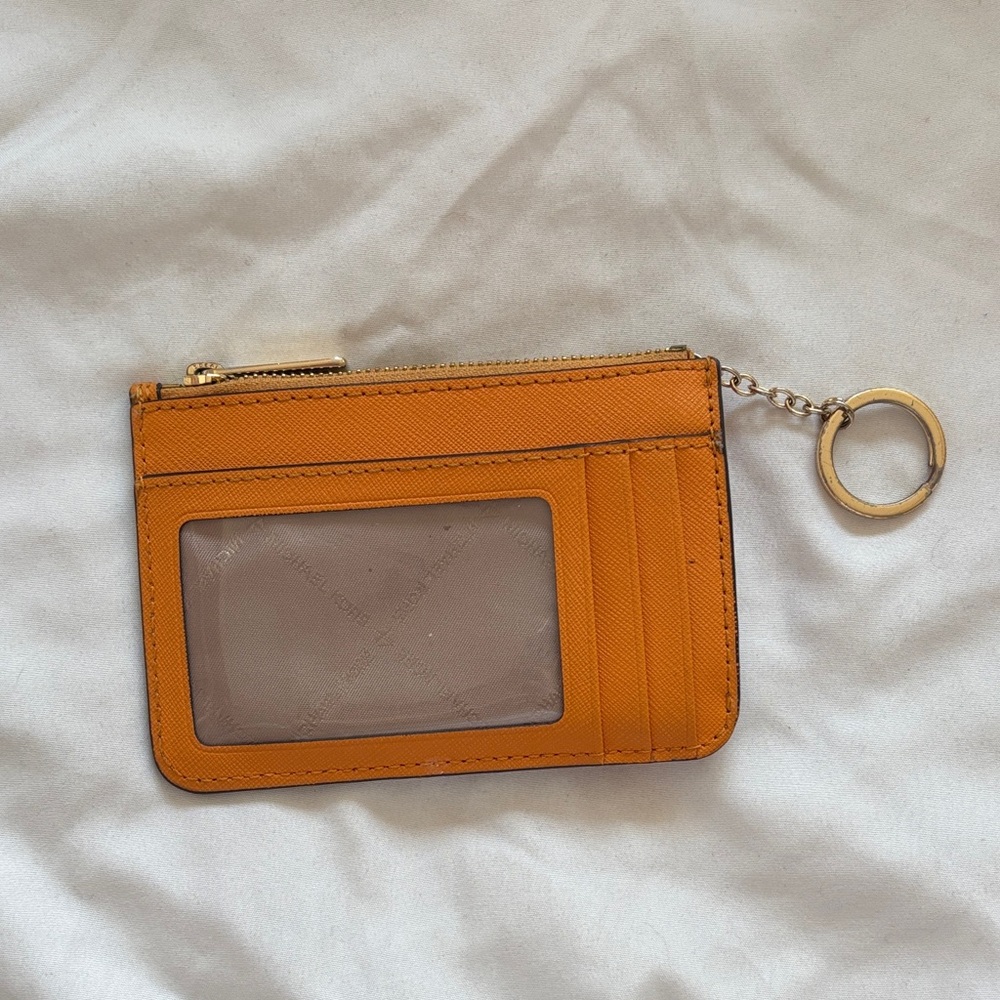 Michael Kors Orange Zip Card Holder